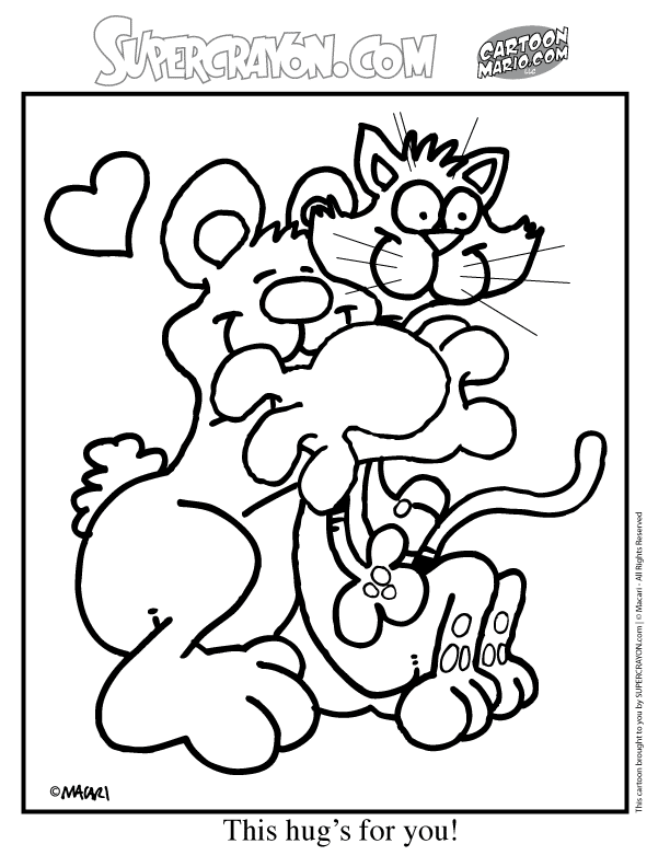 Plansa de colorat cu Valentines day 176 62